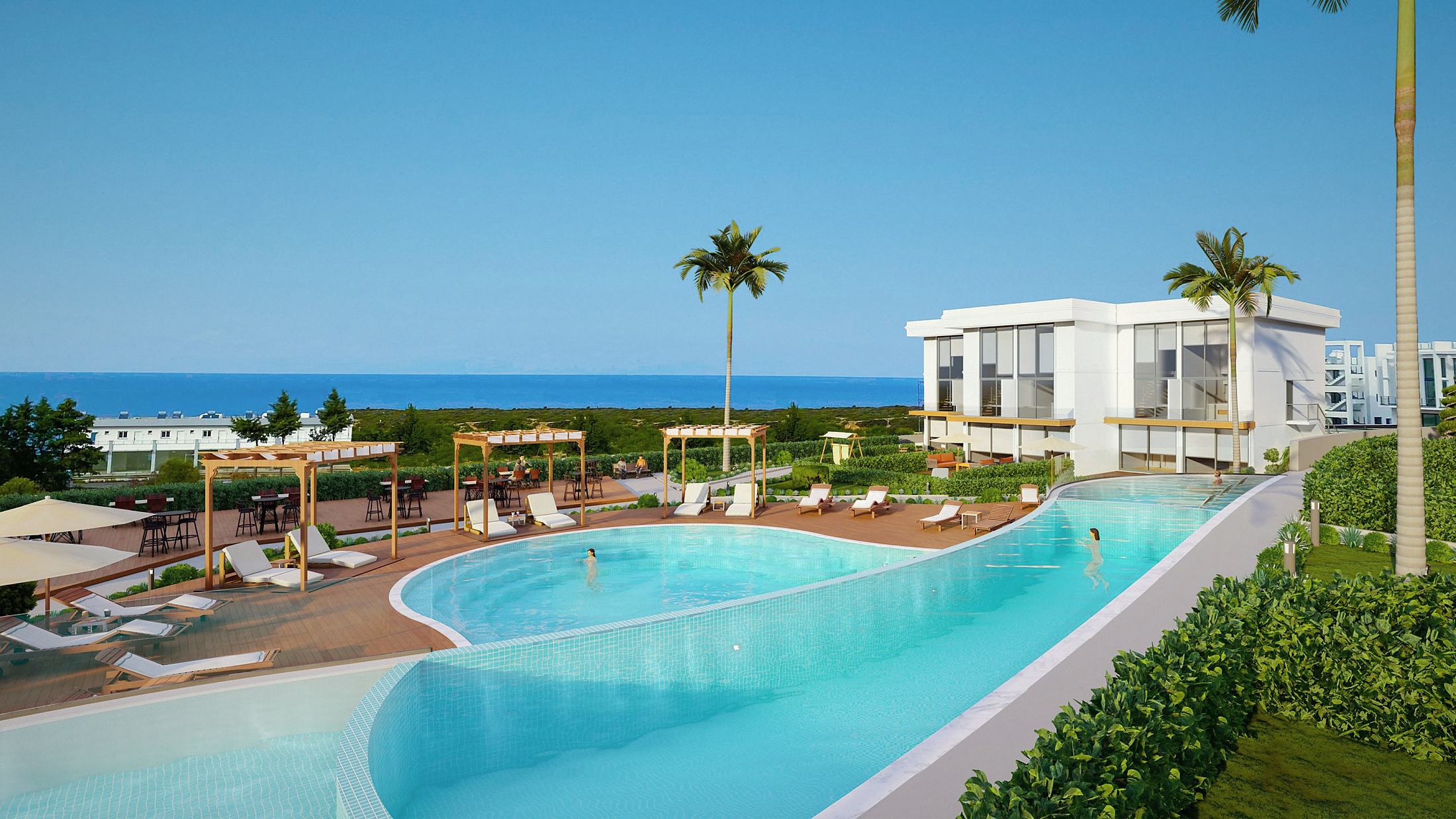 Siesta Beachfront pool overlooking the Mediterranean